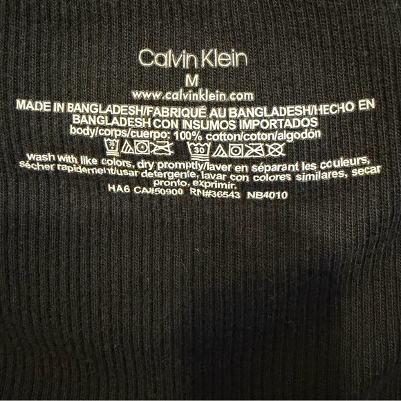 Calvin Klein Men’s Ribbed Cotton Tank Top - Black - Size M - Picture 10 of 10